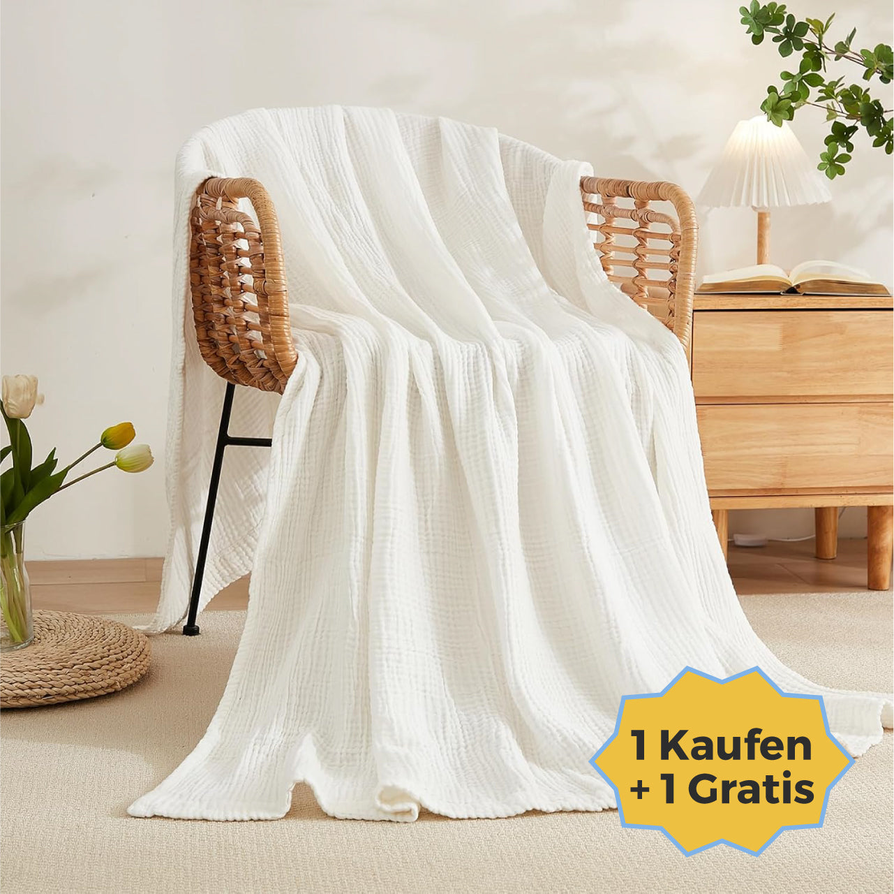 Naturweiß Couch (127x152 cm), Naturweiß Einzelbett (152x200 cm), Naturweiß Doppelbett (200x230 cm)