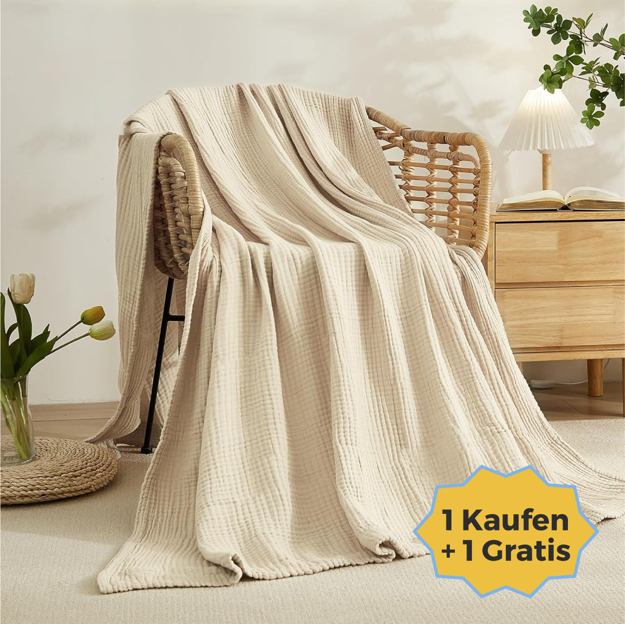 Sandbeige Couch (127x152 cm), Sandbeige Einzelbett (152x200 cm), Sandbeige Doppelbett (200x230 cm)